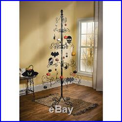 Wrought Iron Chirstmas Holiday Ornament Display Tree 83 Tall