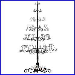 Wrought Iron Christmas Tree Ornament Display Stand All Holiday Season Metal Rod