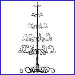 Wrought Iron Christmas Tree Wire Metal Holder Stand for Holiday Ornament Display
