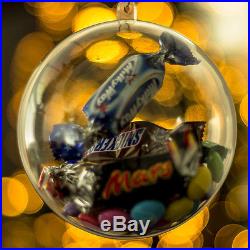 X100 Clear Baubles Empty Fillable Christmas Tree Decorations 100mm Ornament gift