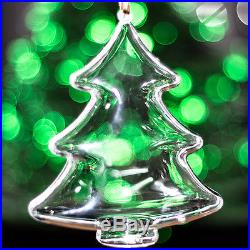 X100 Clear Large Christmas Tree Shaped Xmas Decorations Empty Fillable Bauble