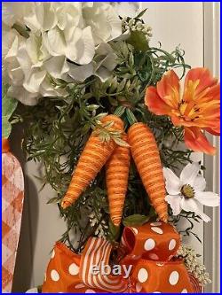 XL Easter / Spring Wreath Front Door Easter Decor Wooden Carrot Welcome Sign