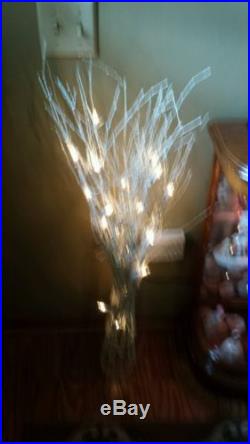 XMAS TREE WITH WHITE BRANCHES & LIGHTS