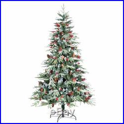 Xmas Christmas Tree 6ft 180 CM Ontario Spruce PE Flocked 609 Tips Snow Luxury