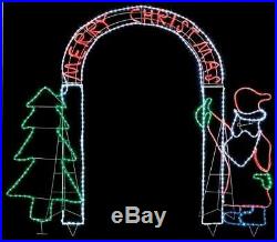 Xmas Decoration Santa with Tree Large Archway Merry Christmas Message Outdoor