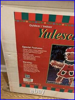 YULESCAPES VINTAGE BLOW FOAM GINGERBREAD MAN & WOMAN 30 Christmas Lighted Decor