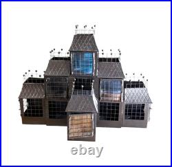 Yankee Candle Haunted House Tea Light Metal Mansion Manor Black Halloween 2007