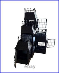 Yankee Candle Haunted House Tea Light Metal Mansion Manor Black Halloween 2007 Yankee Candle Haunted House Tea Light Metal Mansion Manor Black Halloween 2007