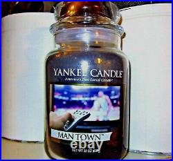 Yankee Candle Retired MAN TOWNLarge 22 oz. WHITE LABELCOLLECTOR'S RARENEW