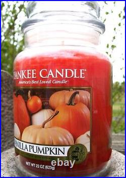 Yankee Candle Retired VANILLA PUMPKIN Food Large 22 oz. WHITE LABELRARENEW