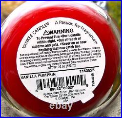 Yankee Candle Retired VANILLA PUMPKIN Food Large 22 oz. WHITE LABELRARENEW