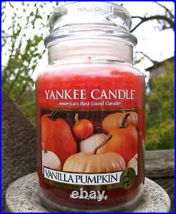 Yankee Candle Retired VANILLA PUMPKIN Food Large 22 oz. WHITE LABELRARENEW