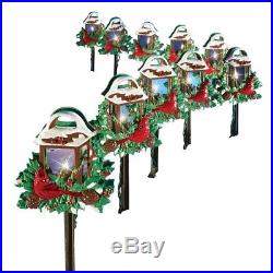 Yard Christmas Lights Gift Decorations Outdoor 10Pcs Lamp Posts Pathway Stakes