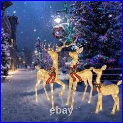 Yescom 3 Piece Lighted Christmas Deer Family Set 210 LED Outdoor Yard Décor