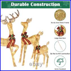 Yescom 3 Piece Lighted Christmas Deer Family Set 210 LED Outdoor Yard Décor