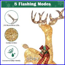 Yescom 3 Piece Lighted Christmas Deer Family Set 210 LED Outdoor Yard Décor