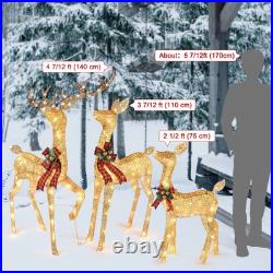 Yescom 3 Piece Lighted Christmas Deer Family Set 210 LED Outdoor Yard Décor