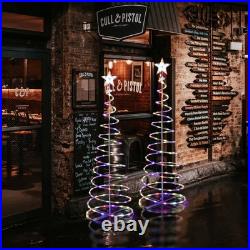 Yescom 5Ft LED Spiral Tree Light USB Powered YardChristmas Multi-color 2Pack