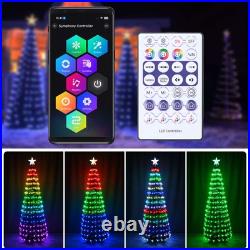 Yescom 6 Ft Christmas Tree Decoration Light RGB LED String Lamp Remote Control