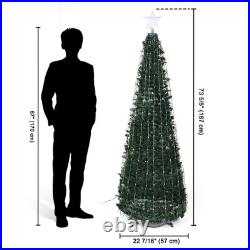 Yescom 6 Ft Christmas Tree Decoration Light RGB LED String Lamp Remote Control