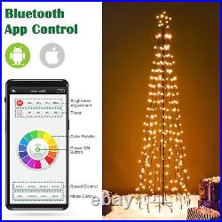 Yescom 6 Ft Cone Christmas Tree Décor 346 LED Light Bluetooth Remote Control