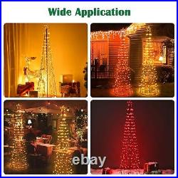 Yescom 6 Ft Cone Christmas Tree Décor 346 LED Light Bluetooth Remote Control