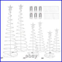 Yescom 6 Pack LED Christmas Spiral Light Kit 3/4/17Ft Battery Indoor Outdoor