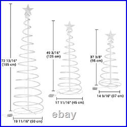 Yescom 6 Pack LED Christmas Spiral Light Kit 3/4/17Ft Battery Indoor Outdoor