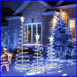 Yescom 6 Pack LED Christmas Spiral Light Kit 3/4/17Ft Battery Indoor Outdoor