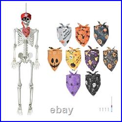 Yescom Life Size Skeleton & Fall Dog Bandana 5.4Ft for Halloween Decoration 2024