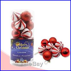 Yoland Christmas Balls Shatterproof Painting Ornaments Holiday Party Tree