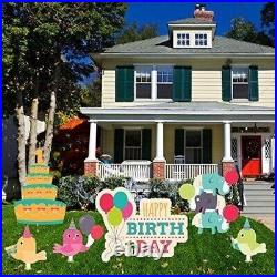 Youth Birthday Yard Card Decoration Business Starter Kit, 30 Pieces, with Stakes