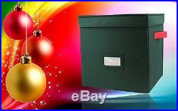 ZOBER Green Ornament Storage Box Organizer Holds 64 Accesories Christmas Decora