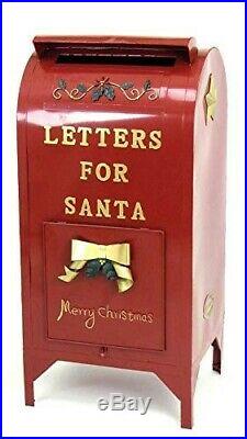Zaer 2.1 Foot Tall, Letters to Santa Metal Christmas Mailbox, Fully Functional