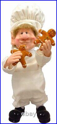 Zims Alexander the Baker Elf with Gingerbread Men Cookies Christmas Figurine