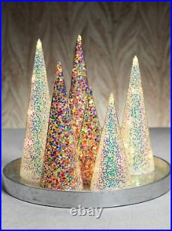 Zodax LED Multicolor Sequin, Set of 3 Trees, Multi